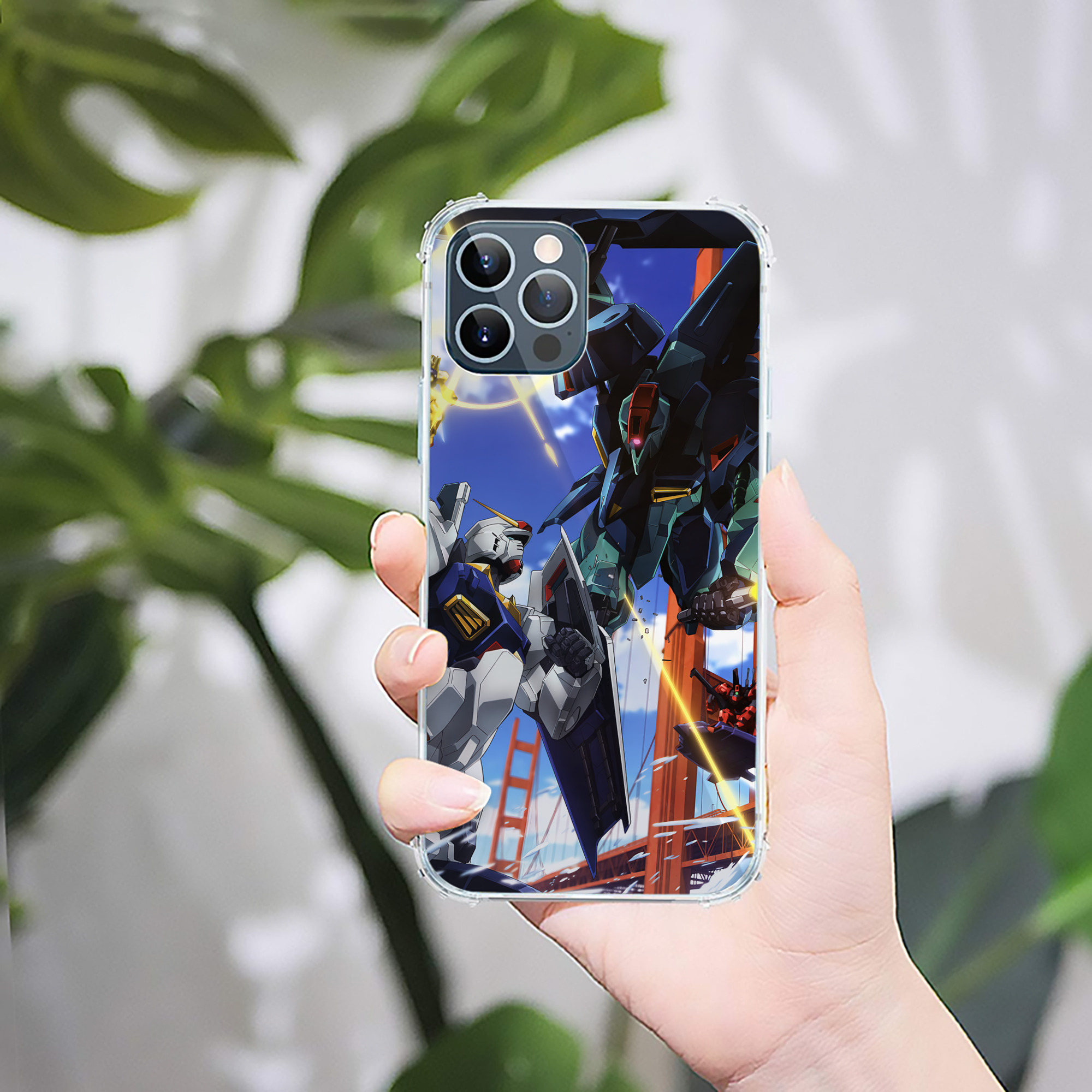 （画像用） 機動戦士ガンダム Mobile Suit Gundam 【iPhone 12シリーズ対応】透明スマホケース（クリアソフトケース）